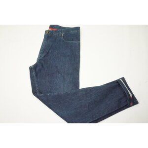 Isaia Napoli Blue Jeans Selvedge Cotton Blend Mens Denim Jeans Sz 50R Brand New